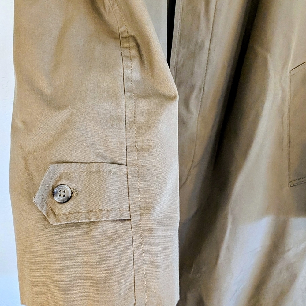 VTG London Fog Maincoats Tan Trench Coat Classic Tailored Overcoat Raincoat - Picture 8 of 16